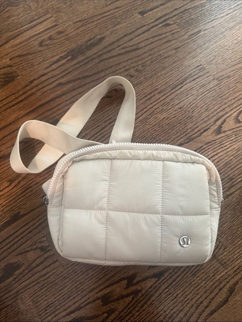 lululemon Cream Quilted Crossbody Pouch